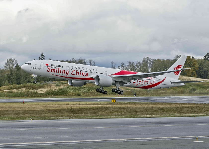 Chinese Airline Company, Air China's Airplane, Boeing 777-300ER Chinese Airline Company, Air China's Airplane, Boeing 777-300ER